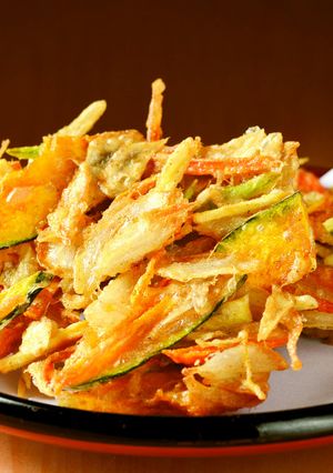 そば粉入り 香りごぼうと野菜のかき揚げ-レシピのメイン写真