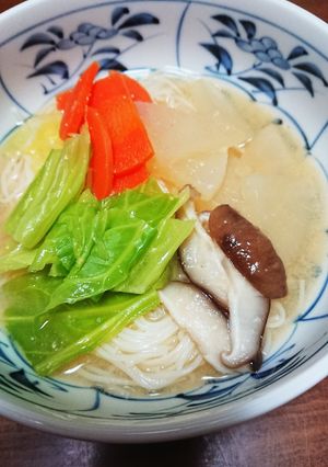 やさしい味噌煮込みそうめん-レシピのメイン写真
