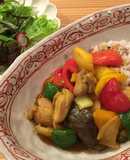 カラーピーマンと鶏肉の簡単カレー