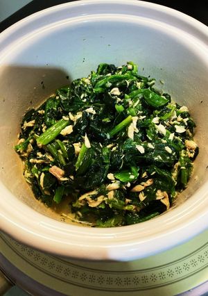 ほうれん草とツナの蒸し煮-レシピのメイン写真