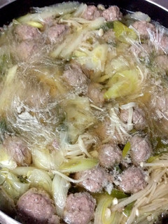 合挽き肉と生姜の肉団子鍋-レシピのメイン写真