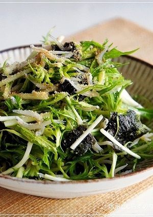 食べたらお寿司！？ 水菜としらすのサラダ-レシピのメイン写真