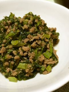 蕪の葉そぼろ-レシピのメイン写真