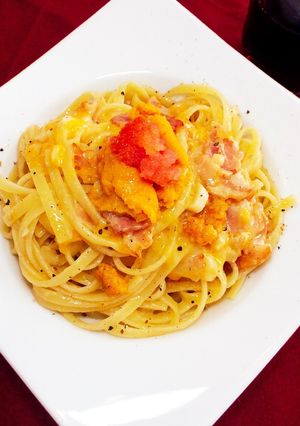 ウニクリームパスタ-レシピのメイン写真
