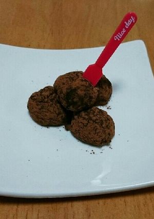 油脂類不使用のトリュフ@クローン病食-レシピのメイン写真