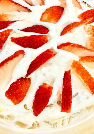 ヘルシー簡単ヨーグルトクリームのケーキ-レシピのメイン写真