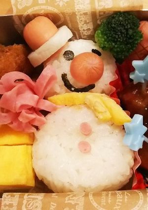 幼稚園年少さんのお弁当～雪だるま-レシピのメイン写真