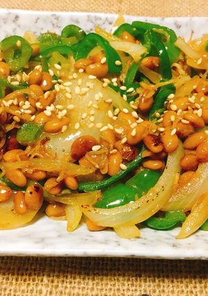 納豆とピーマンの和風炒め-レシピのメイン写真