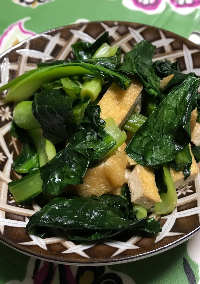 小松菜と油揚げの煮物-レシピのメイン写真