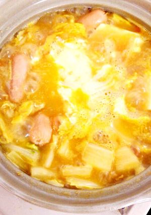 残ったカレーで簡単チーズカレー鍋♪-レシピのメイン写真