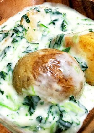 Rポテトのほうれん草ホワイトソースがけ-レシピのメイン写真