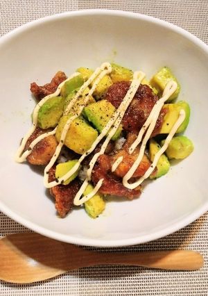 ♡鶏皮アボカド丼♡-レシピのメイン写真