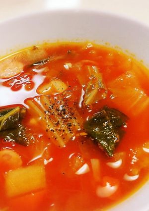 トマト缶で簡単【冬のミネストローネ】-レシピのメイン写真