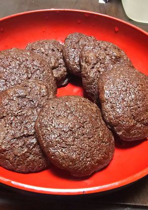 ココアパウダーと小豆のクッキー-レシピのメイン写真