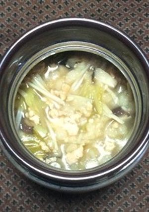 フードジャーで作るもち麦きのこ雑炊-レシピのメイン写真