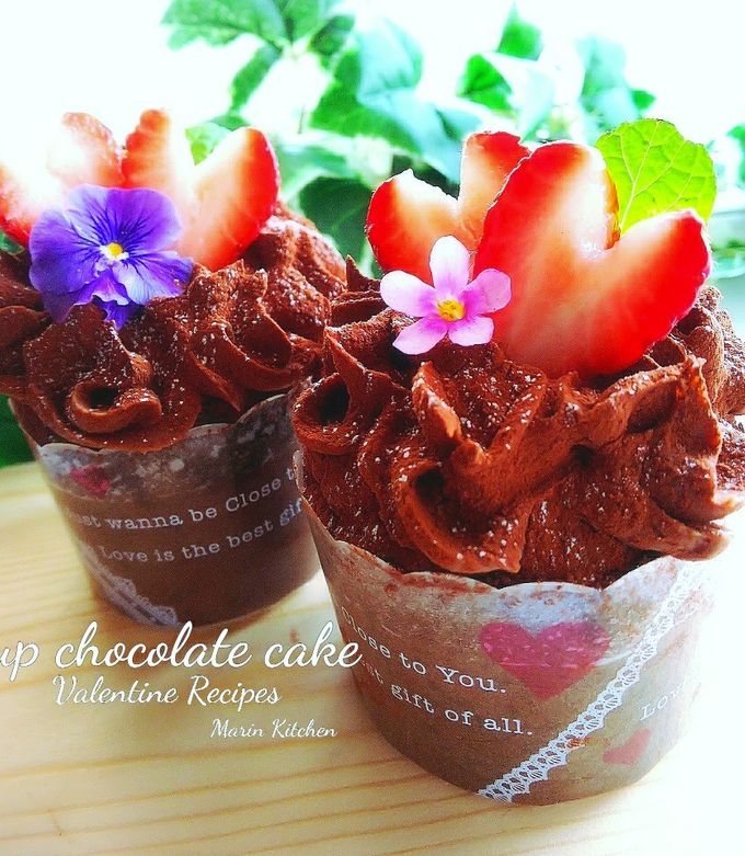 バレンタインに♡チョコ＆生クリ不要ケーキ-レシピのメイン写真