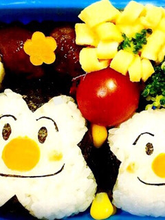 キャラ弁☆おむすびまん&こむすびまん-レシピのメイン写真