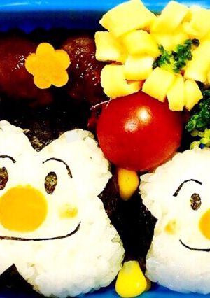 キャラ弁☆おむすびまん&こむすびまん-レシピのメイン写真