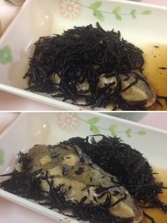 カレイの煮付けひじき乗せ-レシピのメイン写真