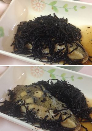 カレイの煮付けひじき乗せ-レシピのメイン写真