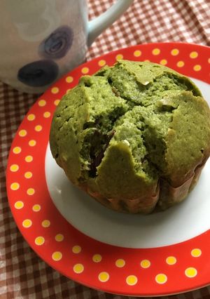 チョコ&クルミたっぷり濃い抹茶マフィン-レシピのメイン写真