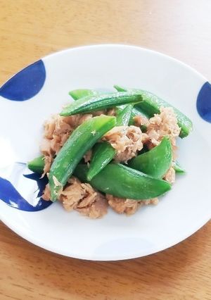 スナップエンドウのツナ煮 お弁当にも-レシピのメイン写真