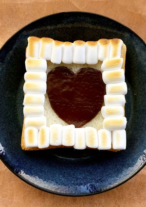 バレンタイントースト マシュマロトースト-レシピのメイン写真