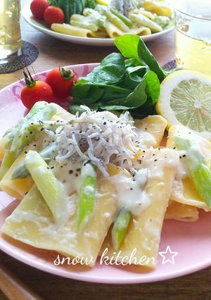 しらすとアスパラのレモンクリームパスタ-レシピのメイン写真