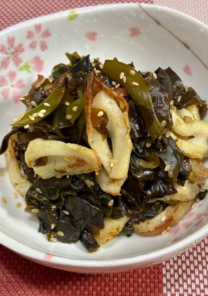 生わかめとちくわの炒めもの♪-レシピのメイン写真