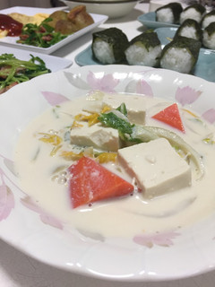 豆乳みそ豆腐スープ-レシピのメイン写真