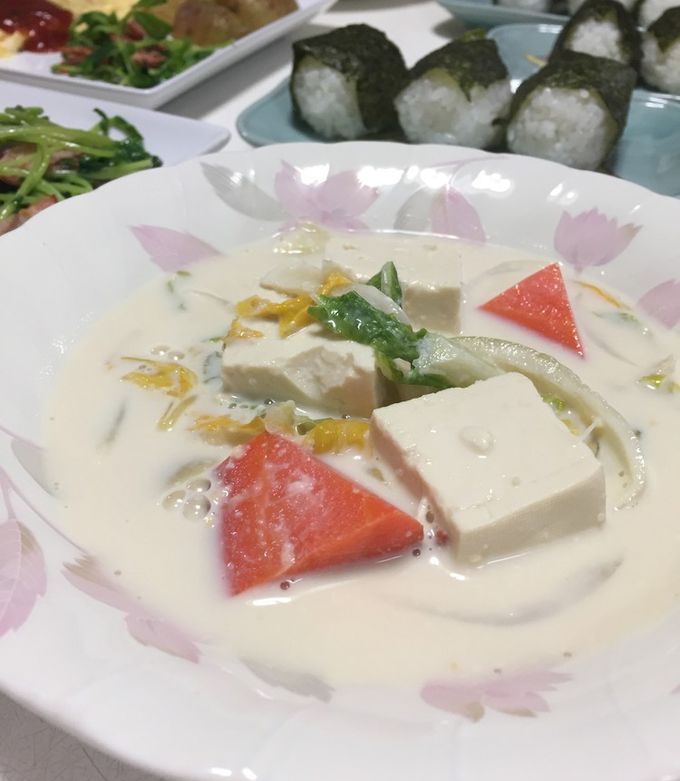 豆乳みそ豆腐スープ-レシピのメイン写真