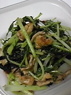 さっと一品★水菜と油揚げのマヨネーズ炒め-レシピのメイン写真