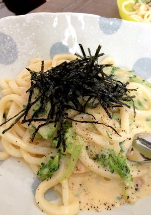 お家にあるもので時短☆うどんカルボナーラ-レシピのメイン写真