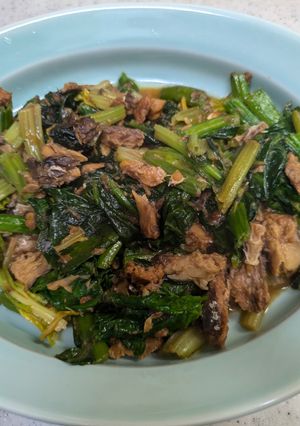 ほうれん草のさば味噌煮缶煮-レシピのメイン写真