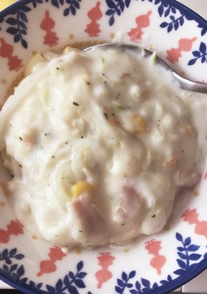 お昼に簡単！インスタントスープ♡パスタ-レシピのメイン写真