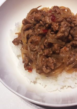 簡単＊ピリ辛もやしそぼろ丼＊子供とりわけ-レシピのメイン写真