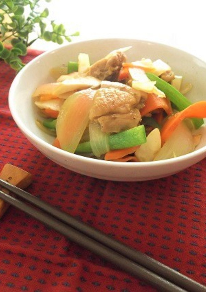 鶏ももと野菜のカレー醤油炒め-レシピのメイン写真
