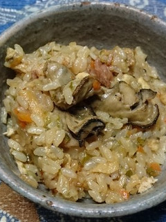 あたただしで牡蠣と白菜のおこわ風-レシピのメイン写真