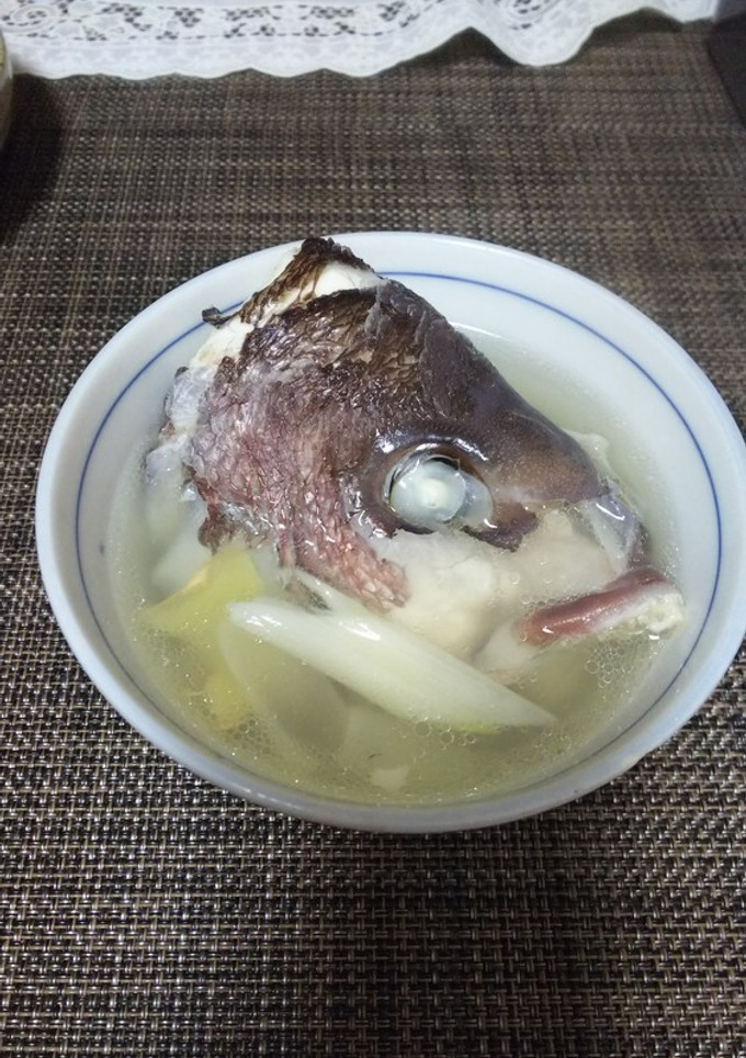 簡単節約本格･真鯛頭の潮汁-レシピのメイン写真