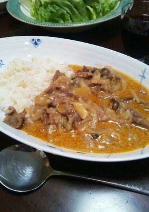 我が家の減塩　ビーフストロガノフ-レシピのメイン写真