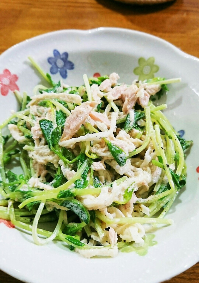 豆苗と切り干し大根のツナマヨ和え-レシピのメイン写真