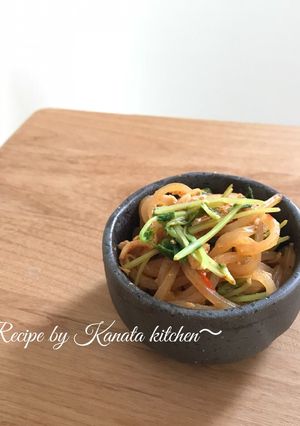 簡単！中華風鶏ささみと豆苗マロニーサラダ-レシピのメイン写真