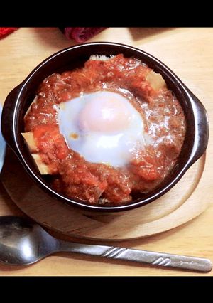 残り物で簡単！温玉ミートグラタン-レシピのメイン写真
