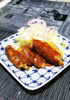 野菜肉巻きのケチャップマスタード-レシピのメイン写真
