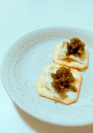 ふき味噌クリチはちみつクラッカー-レシピのメイン写真