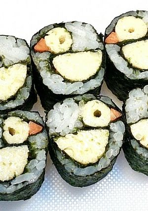 寿司型・模様巻き(玉子でヒヨコ)-レシピのメイン写真