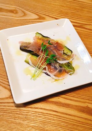 レンジで簡単！ナスと生ハムのカルパッチョ-レシピのメイン写真