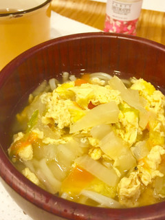 たまごと白菜の温うどん-レシピのメイン写真