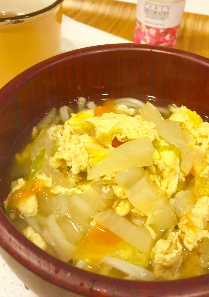 たまごと白菜の温うどん-レシピのメイン写真