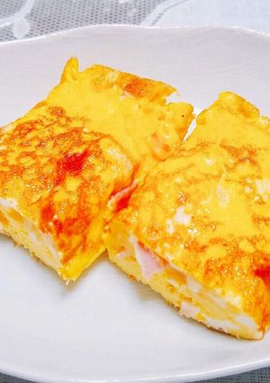 卵焼き器で！ベーコン・チーズオムレツ♪-レシピのメイン写真